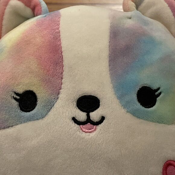 Squishmallows Kellytoy Cyma Corgi Dog Pink Tie Dye Plush Stuffed Animal 7 in - Picture 10 of 10